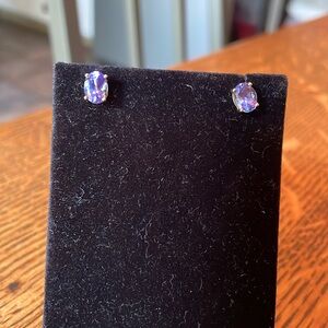 Tanzanite stud earrings.